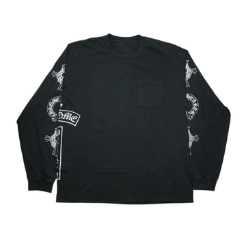 soap n water T BAR Tバーヴィンテージ加工プリント 【カットソー】【ブラック】【新品】 SIZE:L