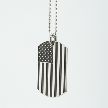 ラージアメリカンフラッグ リチャードスターク ドッグタグ LG DOG AMERICAN FLAG RS 【シルバーネックレストップ ペンダント】