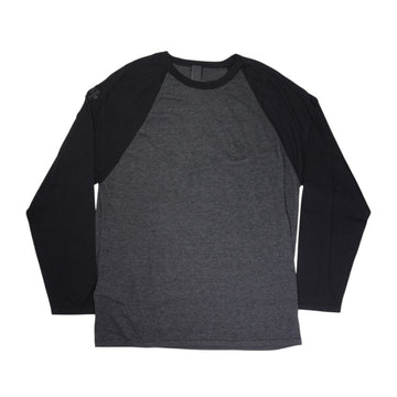 クロスパッチ付き 【ラグランスリーブシルクカットソー】【グレー】【新品】 SIZE:L