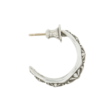 スモール CHプラスワイドフープ SML CH PLUS WIDE HOOP【シルバーピアス】