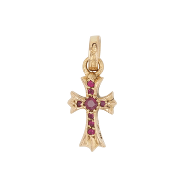 22K ベイビーファット PAVE RB CRS BBYFAT 【ゴールドネックレストップ チャーム パヴェ ルビー】