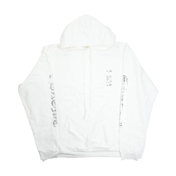 英字袖プリント 【パーカー】【ホワイト】【新品】 SIZE:XXL