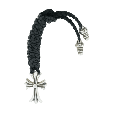 SMALL CH CROSS BOLO TIP [Silver Necklace Top Pendant Leather Necklace]
