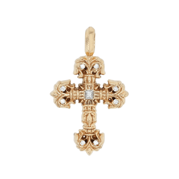 22K タイニーフィリグリー PAVE DIA TINY FILIGREE 【ゴールドネックレストップ チャーム パヴェ ダイヤモンド】