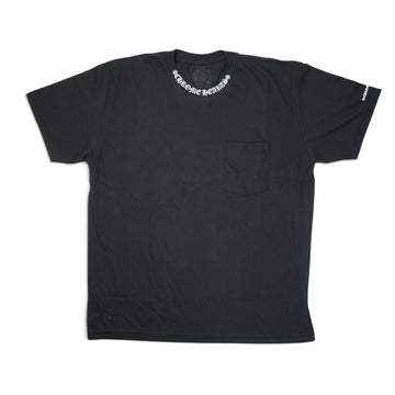 ネックロゴプリント 【Tシャツ】【ブラック×ホワイト】【新品】 SIZE:XL