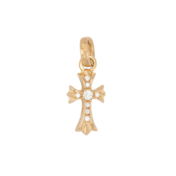 22K ベイビーファット PAVE DIA CRS BBYFAT 【ゴールドネックレストップ チャーム パヴェ ダイヤモンド】