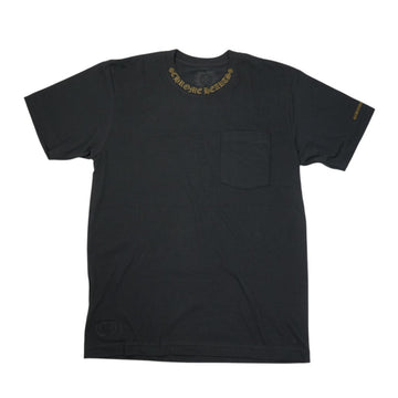 ネックロゴプリント 【Tシャツ】【ブラック×ブラウン】【新品】 SIZE:M