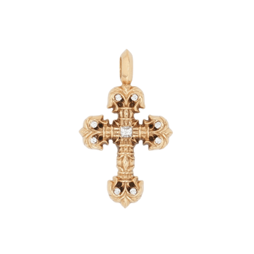 22K タイニーフィリグリー PAVE DIA TINY FILIGREE 【ゴールドネックレストップ チャーム パヴェ ダイヤモンド】