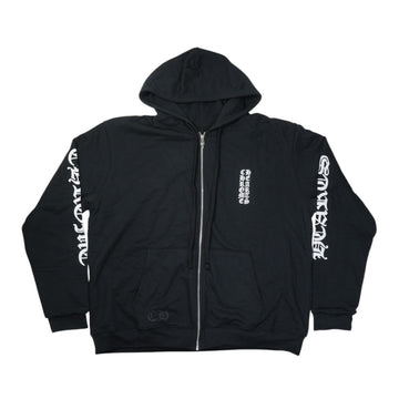 ロゴ袖プリント 【ジップパーカー】【ブラック】【新品】 SIZE:L