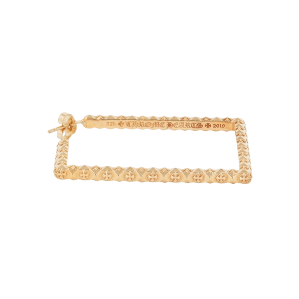22K ピラミッドスクエアフープ PYRAMID SQUARE HOOP 【ゴールドピアス】