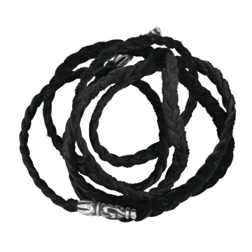 LEATHER BRAID SCROLL TIP SC LEATHER BRAID [LEATHER NECKLACE]