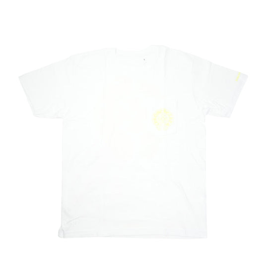 ホースシューバックプリント 【Tシャツ】【ホワイト×イエロー】【新品】 SIZE:L