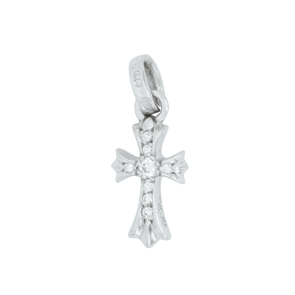 18K ベイビーファット PAVE DIA CRS BBYFAT 【ホワイトゴールドネックレストップ チャーム パヴェ ダイヤモンド】