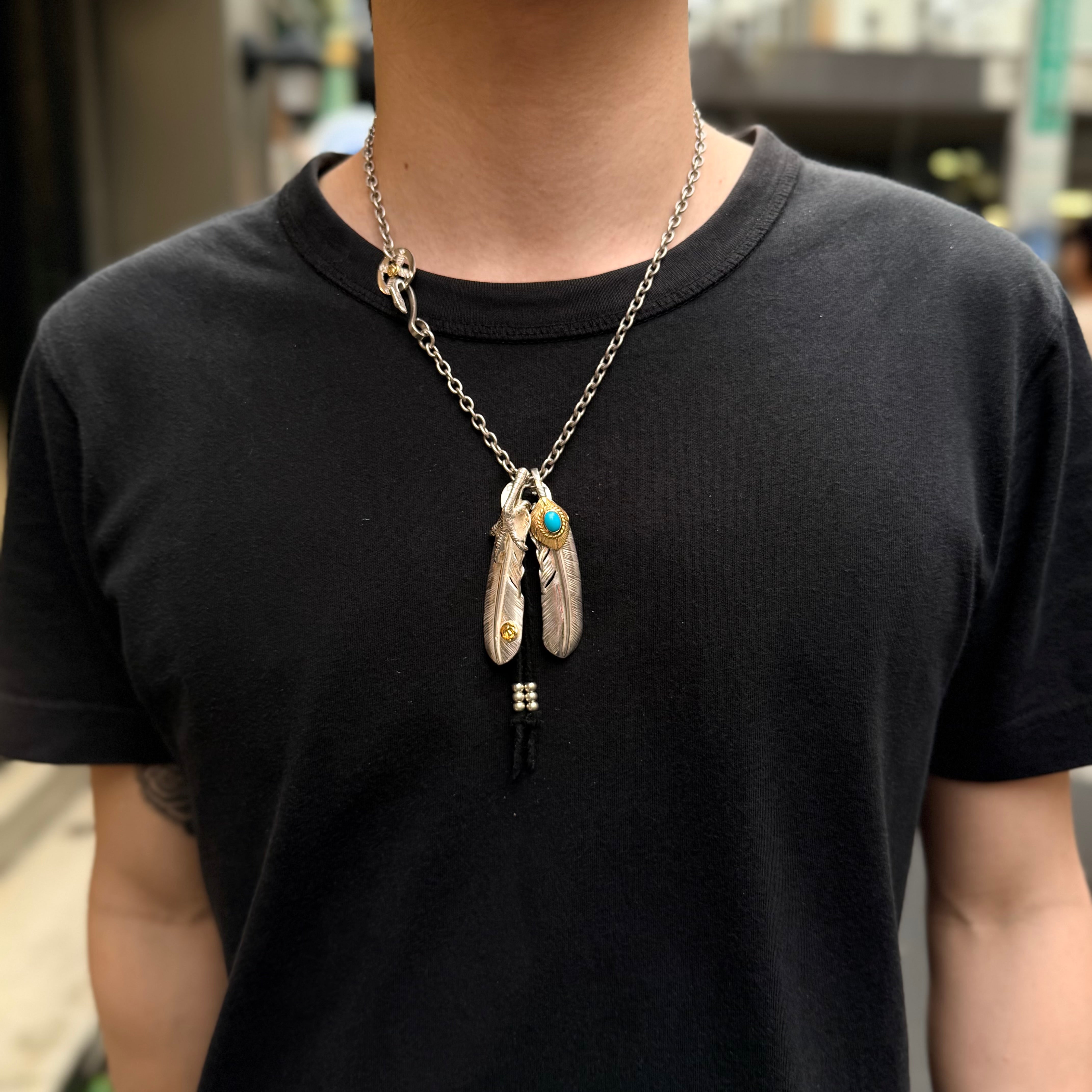 goro's - ゴローズ 中古 正規品 現行SVツメ特大フェザー、上金金縄TQ