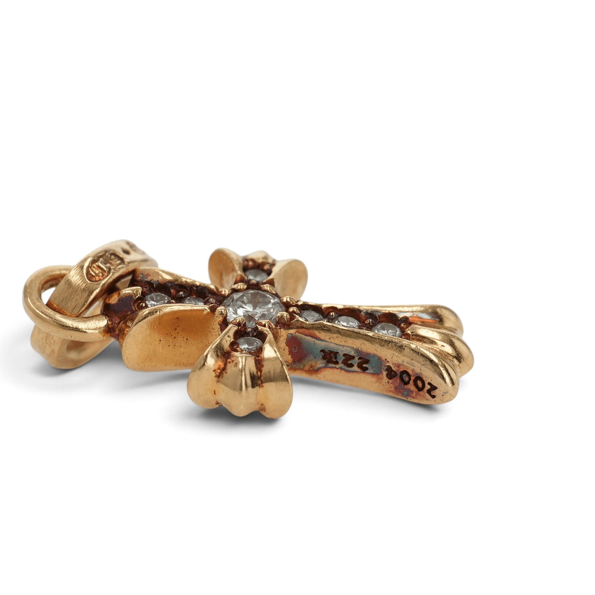22K ベイビーファット PAVE DIA CRS BBYFAT 【ゴールドネックレストップ チャーム パヴェ ダイヤモンド】