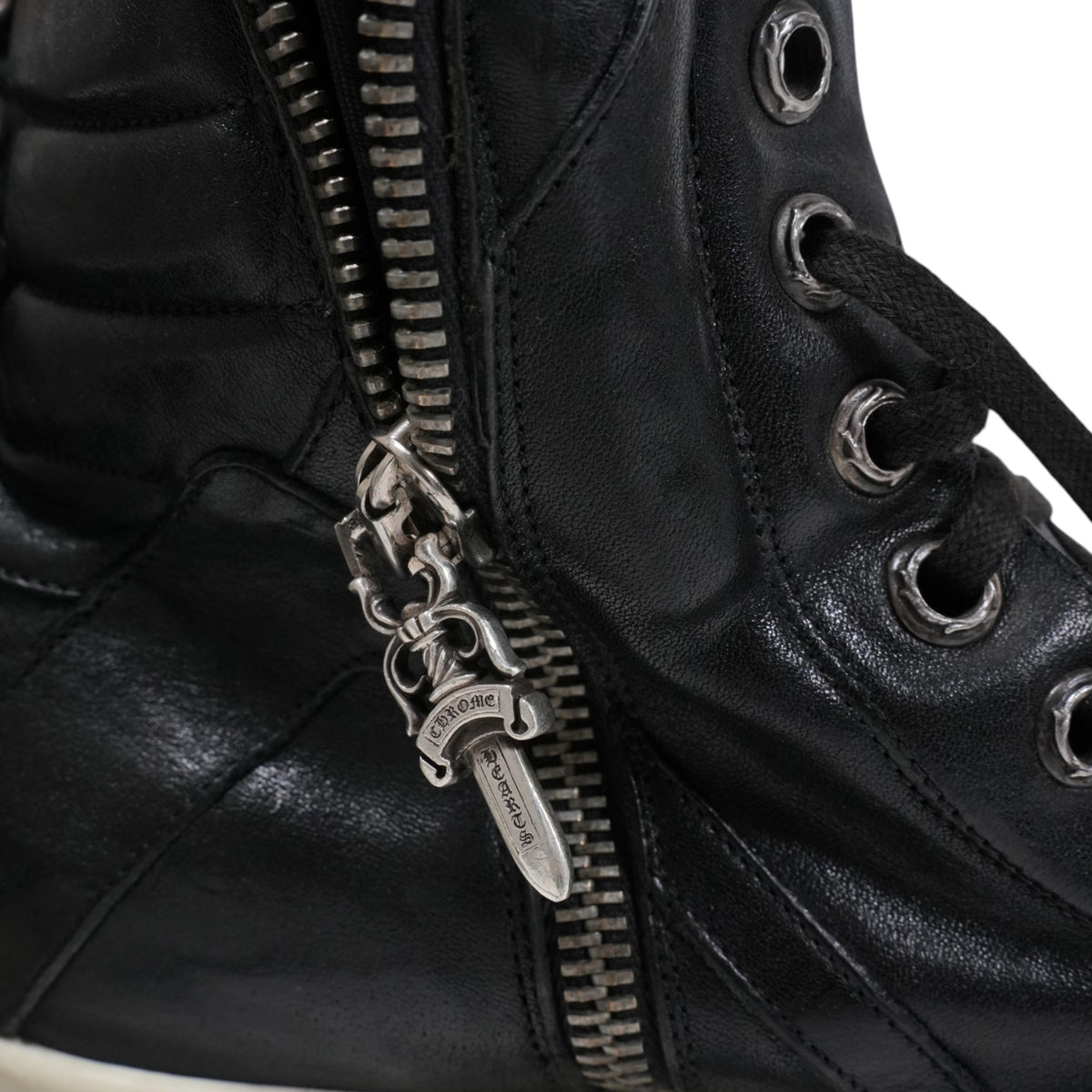 ×リックオウエンス CHクロス付きジオバスケット CH CROSS GEOBASKET【レザースニーカー】SIZE:43