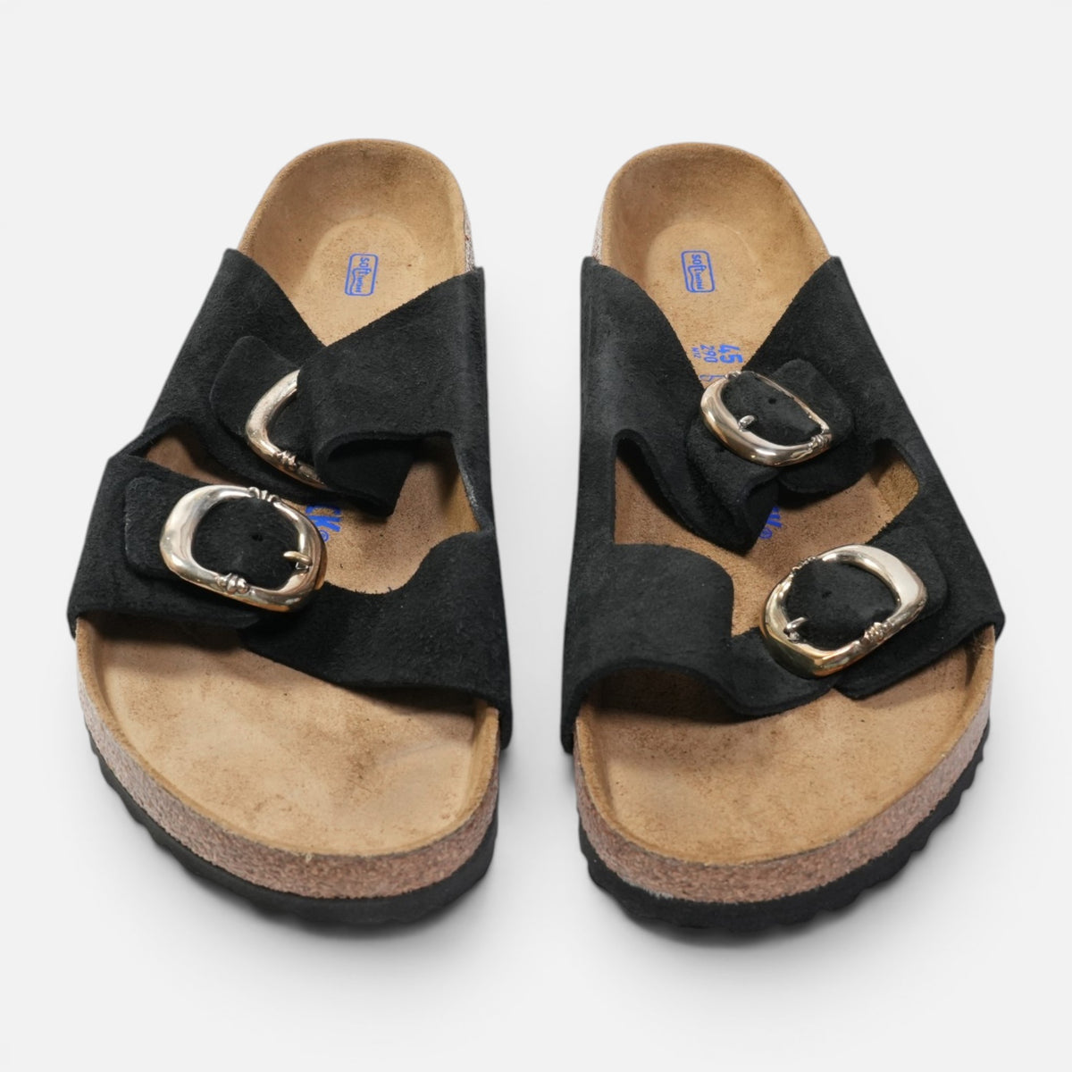 ×ビルケンシュトック アリゾナ BIRKENSTOCK ARIZONA 【ガンスリンガー付きレザーサンダル】【ブラック】【新品】SIZE:45