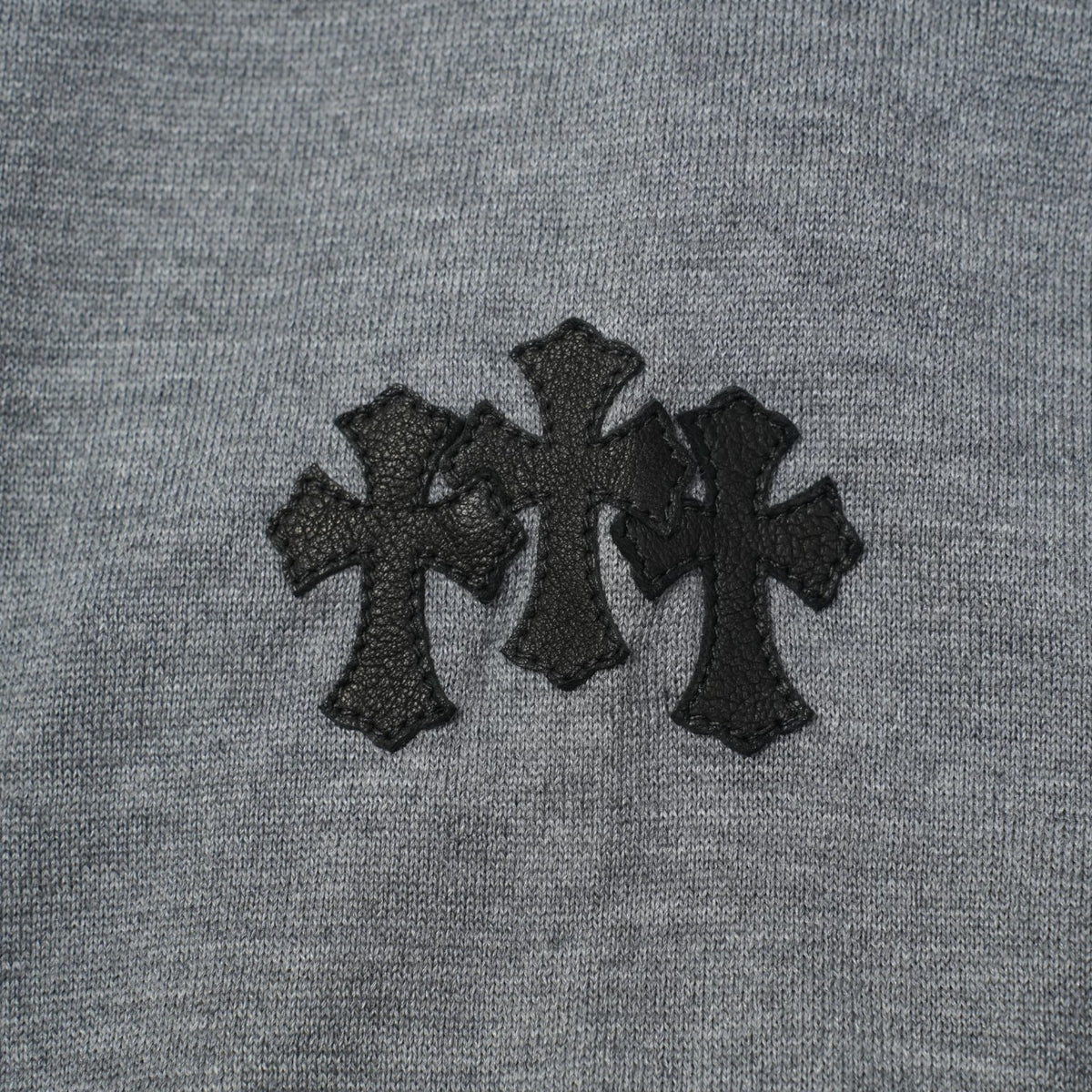 Y NOTレザーパッチ 【ラグランスリーブカットソー】【グレー】【新品】 SIZE:L