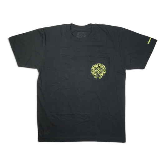 ホースシューバックプリント 【Tシャツ】【ブラック×イエロー】【新品】 SIZE:M