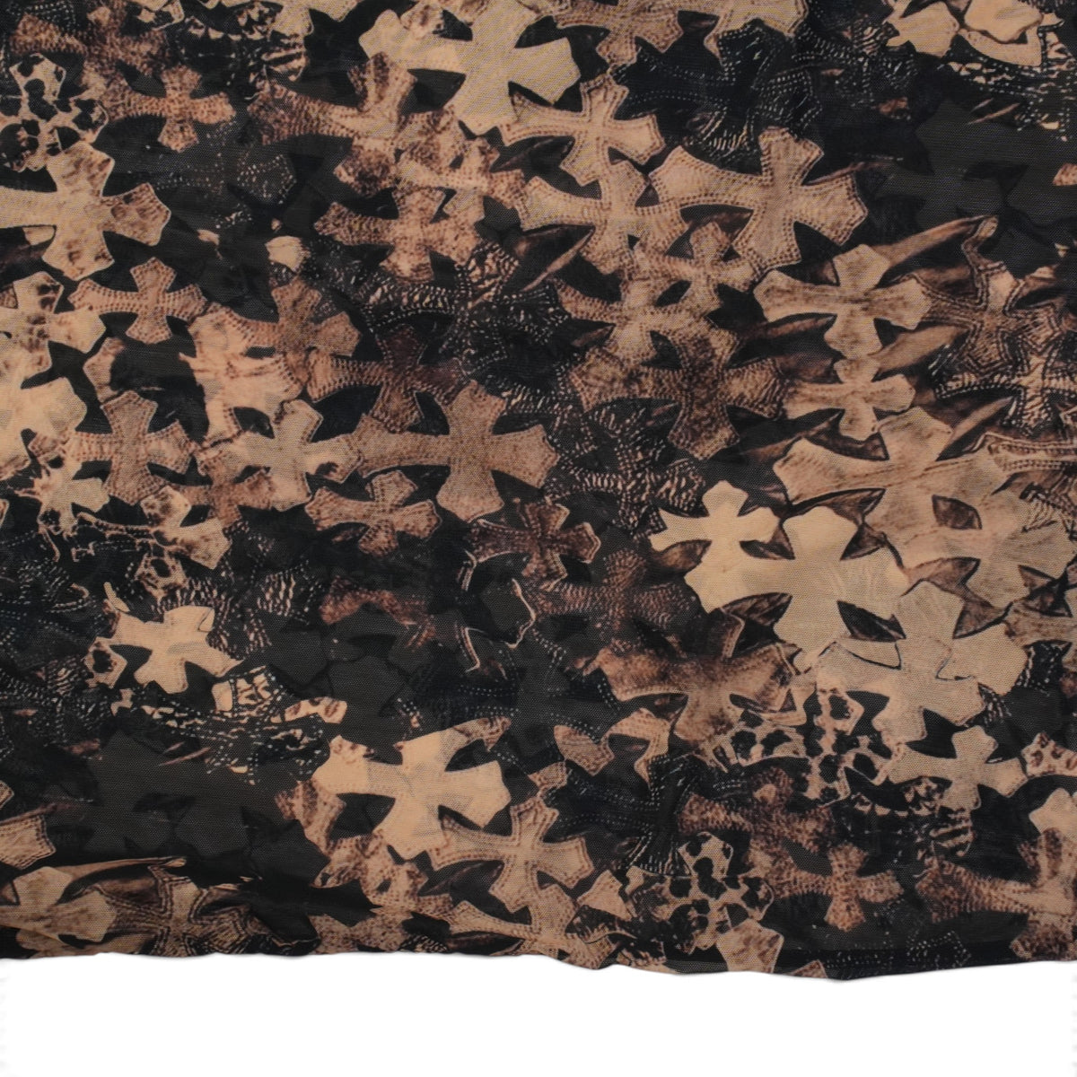 SHEER MESH BATEAU シアーセメタリークロス総柄プリント【キャミソールワンピース】【ブラック】【新品】SIZE：S
