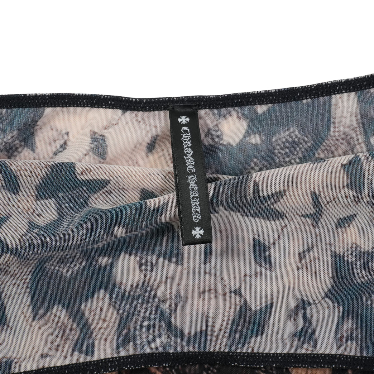 SHEER MESH BATEAU シアーセメタリークロス総柄プリント【キャミソールワンピース】【ブラック】【新品】SIZE：S
