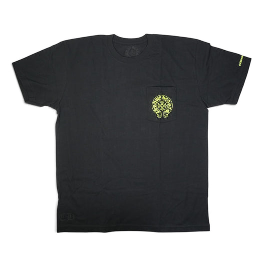 ホースシューバックプリント 【Tシャツ】【ブラック×イエロー】 【新品】SIZE:XL