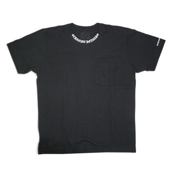 ネックロゴプリント 【Tシャツ】【ブラック×ホワイト】【新品】 SIZE:L