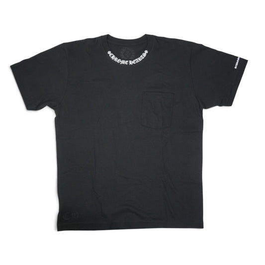 ネックロゴプリント 【Tシャツ】【ブラック×ホワイト】【新品】 SIZE:L