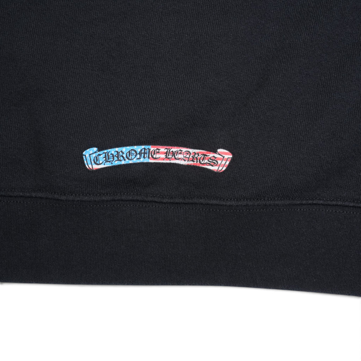 スクロールラベルバックプリント 【パーカー】【ブラック】 SIZE:M