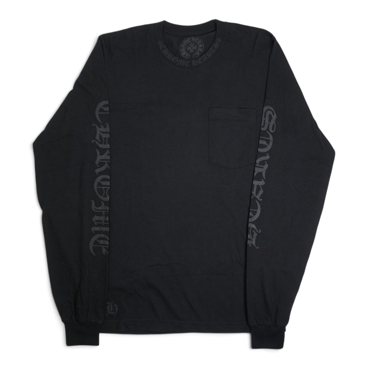 ネックロゴ袖プリント 【カットソー】【ブラック×ブラック】【新品】 SIZE:M
