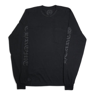 ネックロゴ袖プリント 【カットソー】【ブラック×ブラック】【新品】 SIZE:M