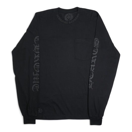 ネックロゴ袖プリント 【カットソー】【ブラック×ブラック】【新品】 SIZE:M