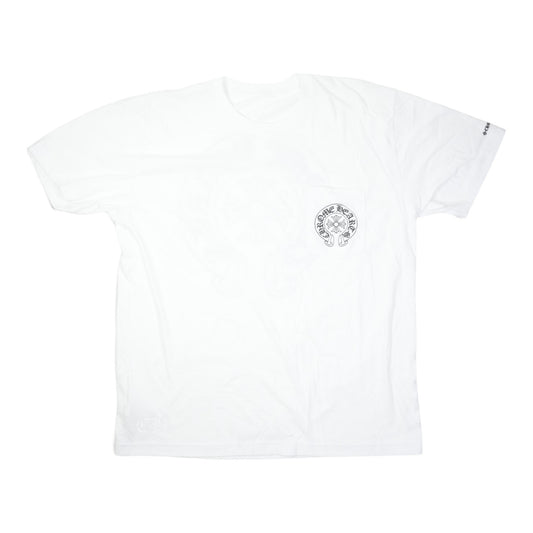 ホースシューバックプリント 【Tシャツ】【ホワイト】【新品】 SIZE:XL