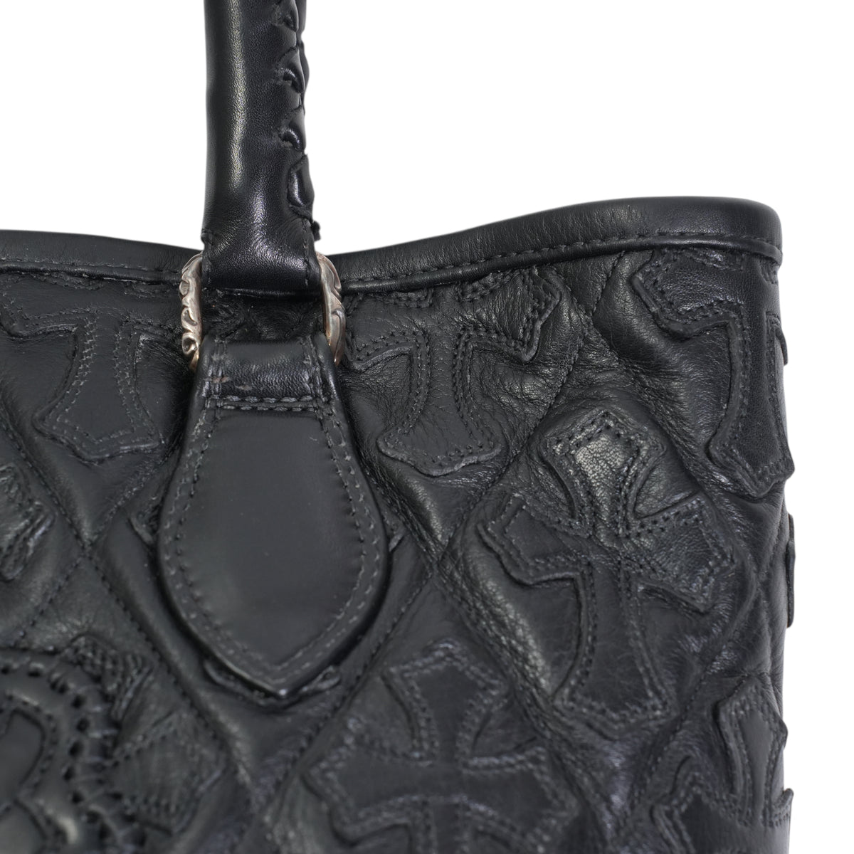 フィリグリークロスパッチ付き キルティングFSトート FILIGREE CROSS PATCH FS TOTE【レザートートバッグ】