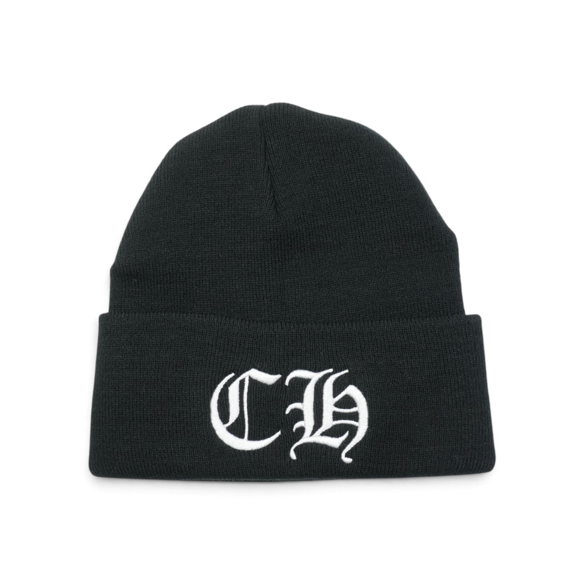 CH刺繍 【ニット帽/ビーニー/WATCH CAP】【ブラック】【新品】 SIZE:ONE