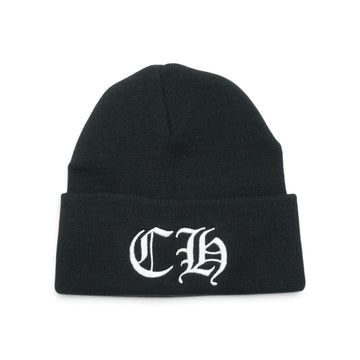 CH刺繍 【ニット帽/ビーニー/WATCH CAP】【ブラック】【新品】 SIZE:ONE