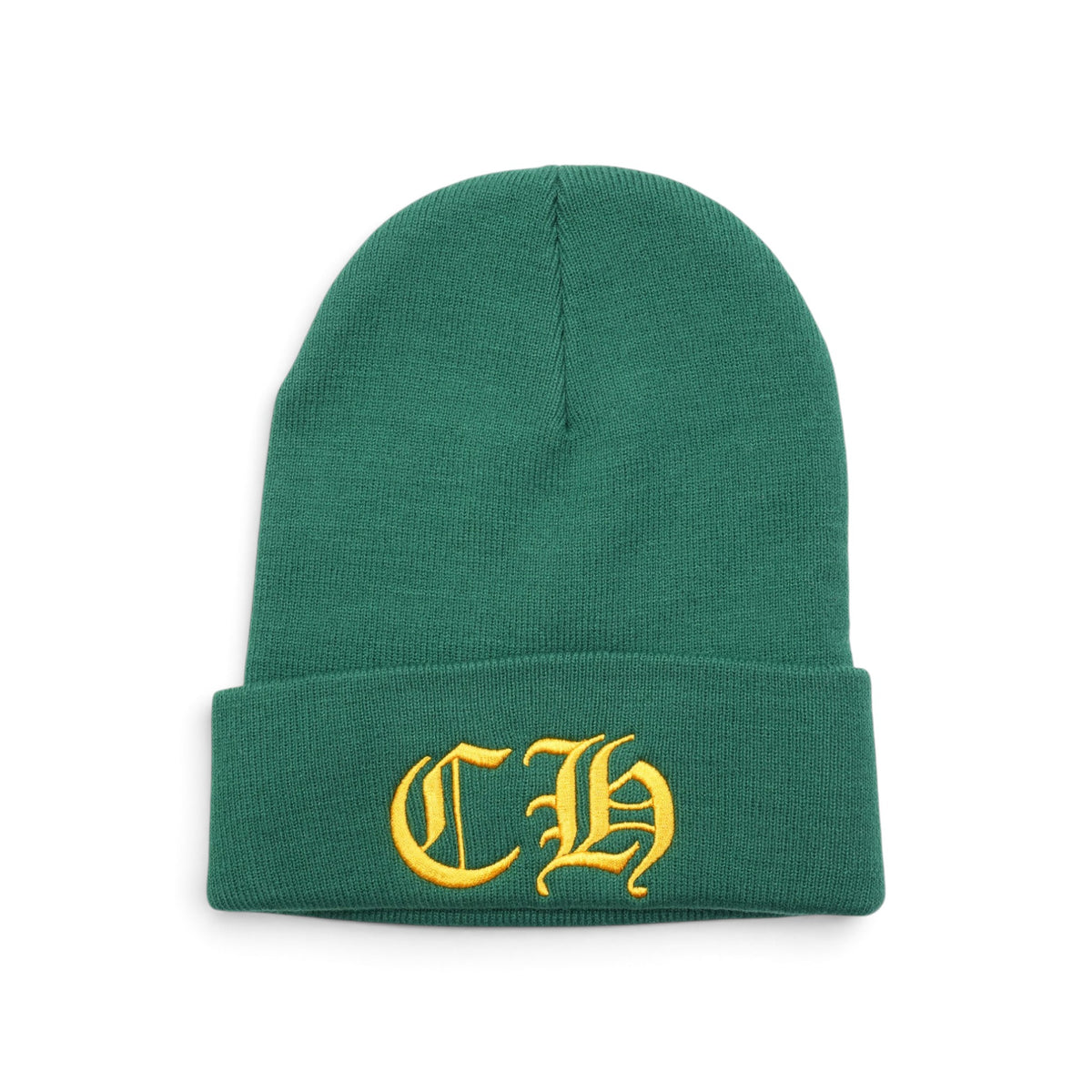 CH刺繍 【ニット帽/ビーニー/WATCH CAP】【グリーン】【新品】 SIZE:ONE