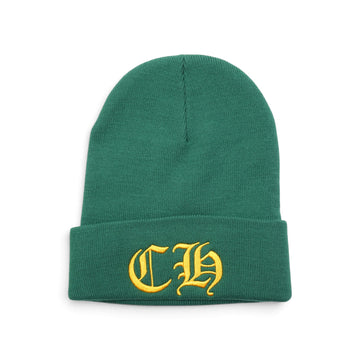CH刺繍 【ニット帽/ビーニー/WATCH CAP】【グリーン】【新品】 SIZE:ONE