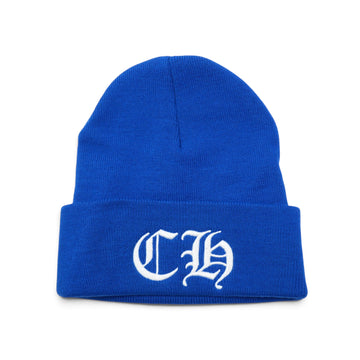 CH刺繍 【ニット帽/ビーニー/WATCH CAP】【ブルー】【新品】 SIZE:ONE