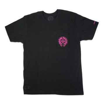 ホースシューバックプリント 【Tシャツ】【ブラック×ピンク】SIZE:L