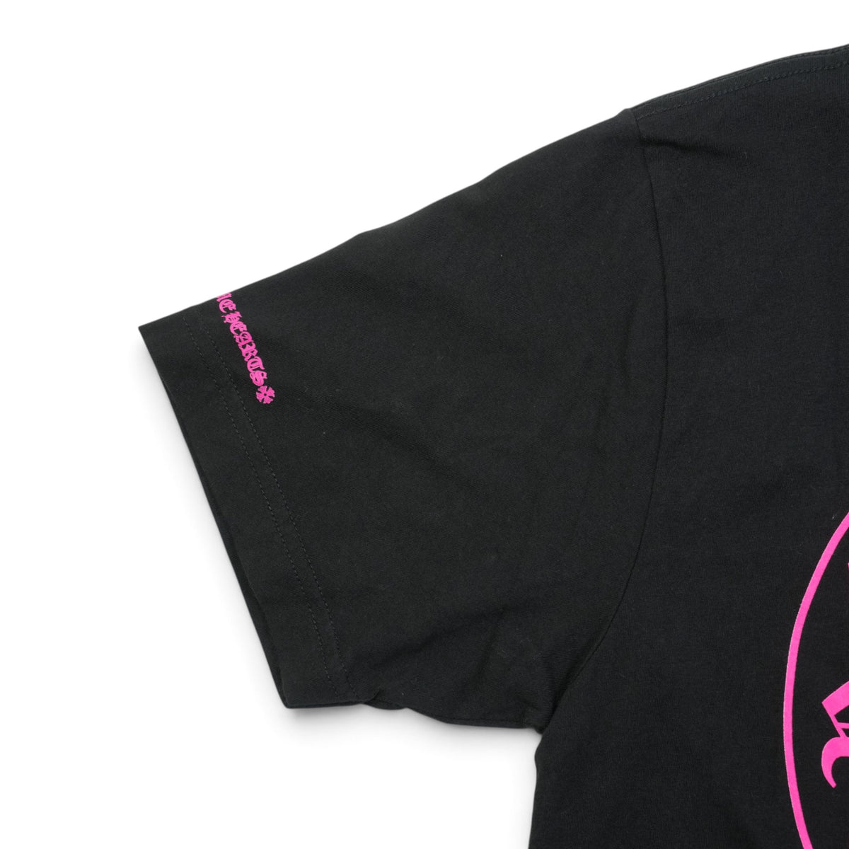 ホースシューバックプリント 【Tシャツ】【ブラック×ピンク】SIZE:L