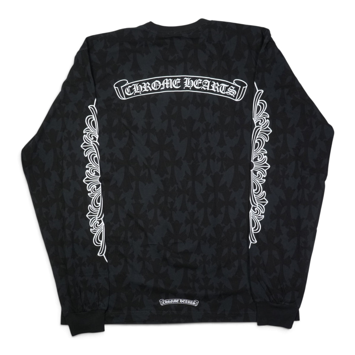 セメタリー総柄プリント 【カットソー】【ブラック】 SIZE:XL ※汚れあり