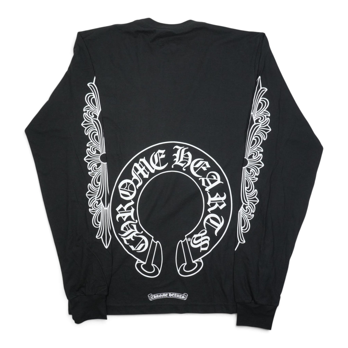袖フローラルホースシューバックプリント 【カットソー】【ブラック】【新品】 SIZE:M