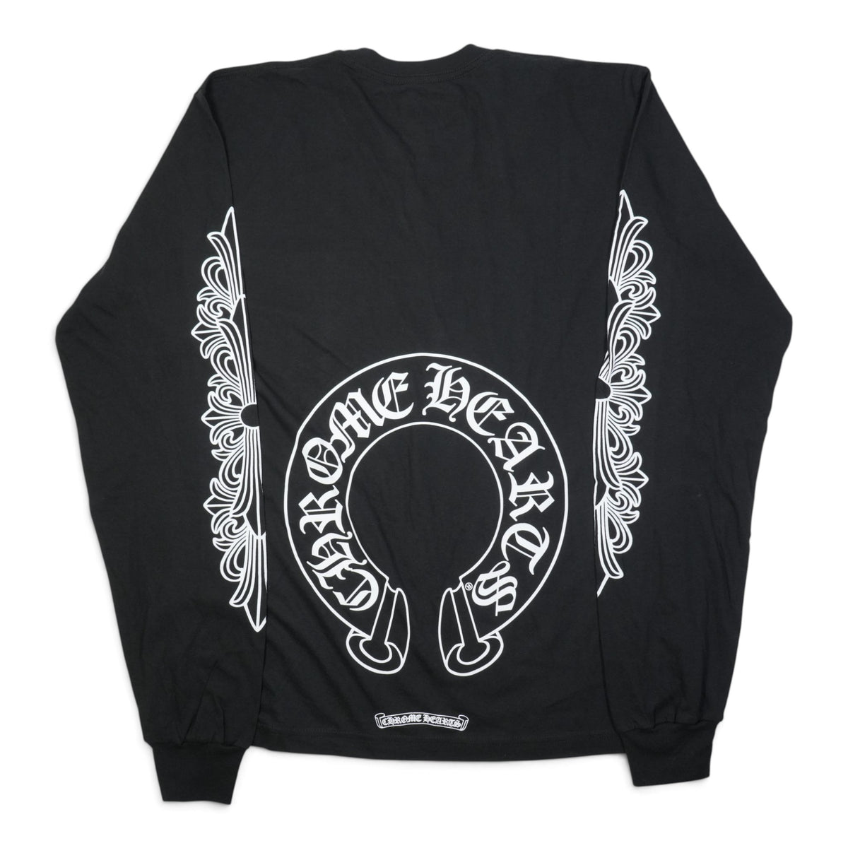 袖フローラルホースシューバックプリント 【カットソー】【ブラック】【新品】 SIZE:L