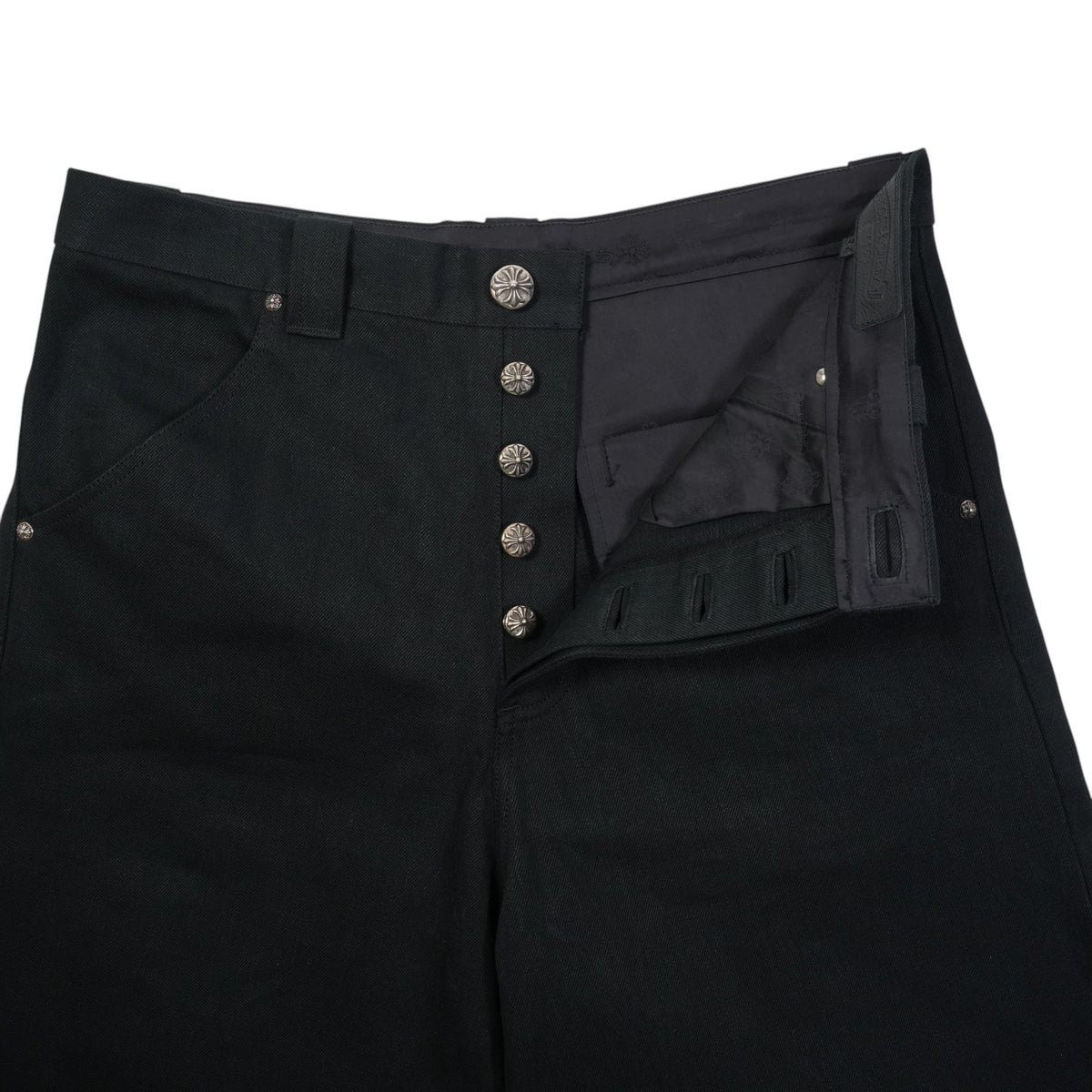 STREET SWEEPER ストリートスイーパー クロスボタン【デニムパンツ】【ブラック】【新品】SIZE:34