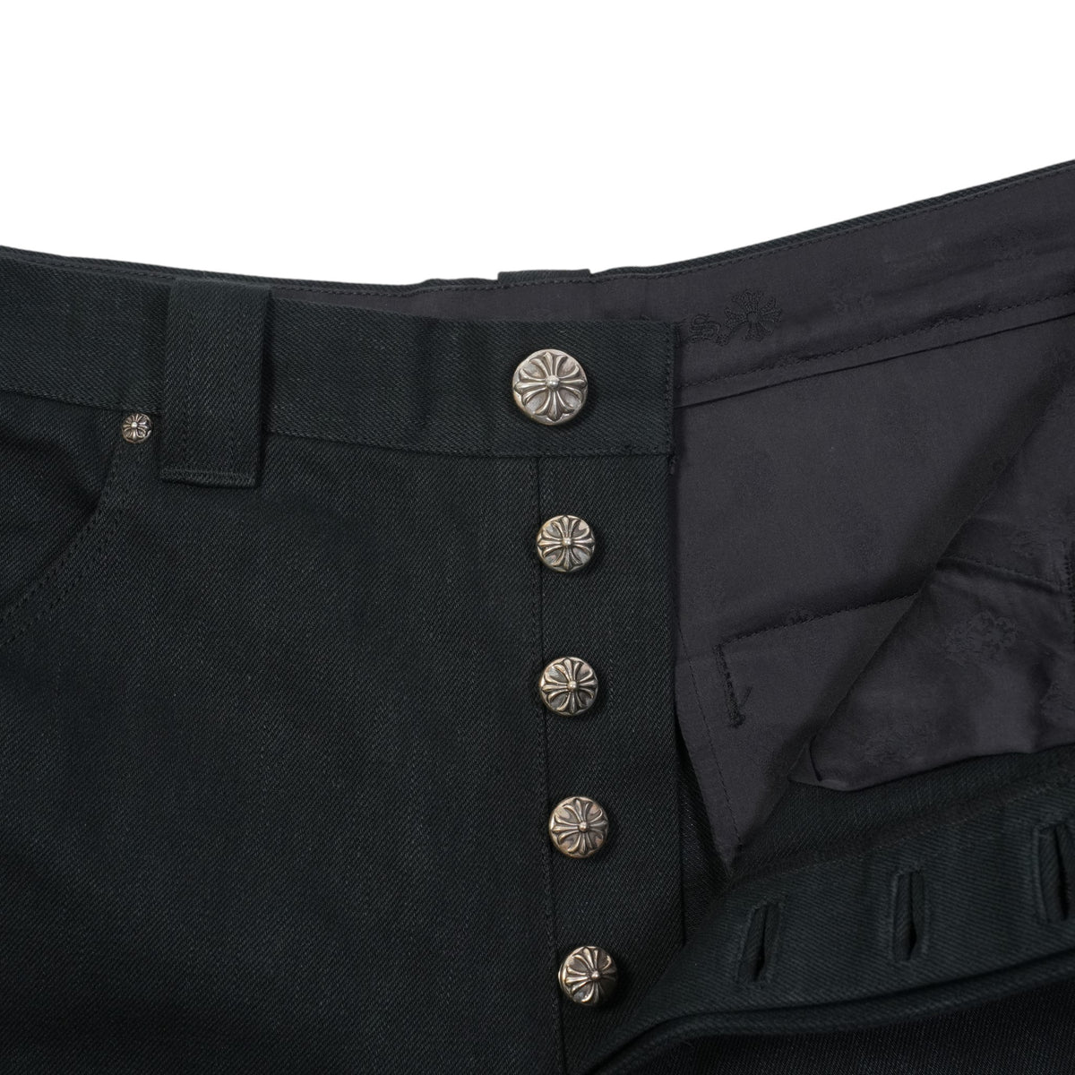 STREET SWEEPER ストリートスイーパー クロスボタン【デニムパンツ】【ブラック】【新品】SIZE:34