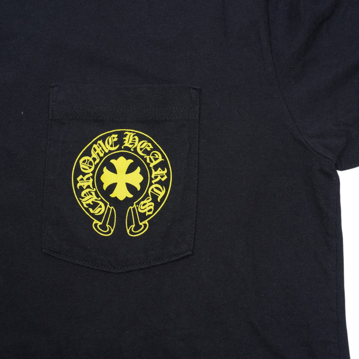 英字バックプリント 【Tシャツ】【ブラック×イエロー】 SIZE:L