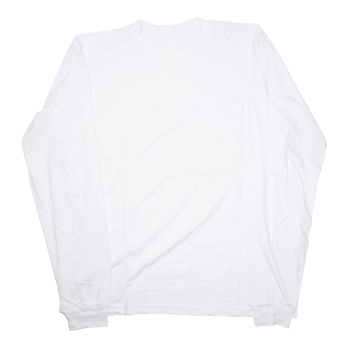 英字袖フローラルプリント 【カットソー】【ホワイト】【新品】 SIZE:XXL