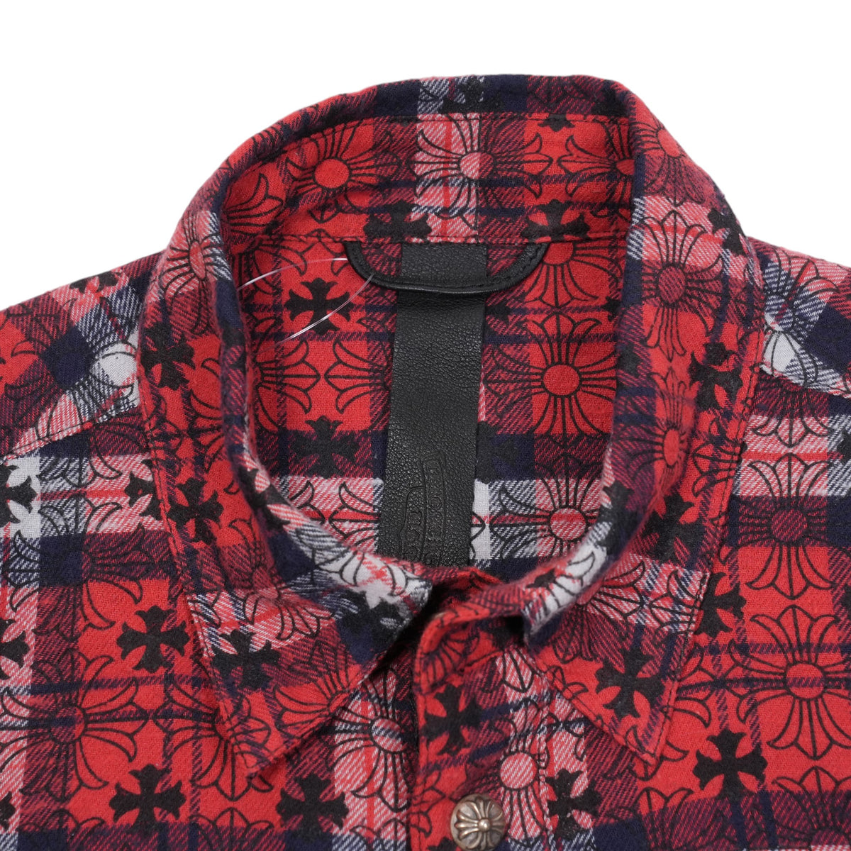 ルーズエンド LOOSE END 総柄CHプラス 【袖クロスパッチ付チェックシャツ】【レッド】 SIZE:M