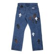 クロスパッチ付き JEAN STRTLG FBRC 【デニムパンツ】【インディゴ】 SIZE:36